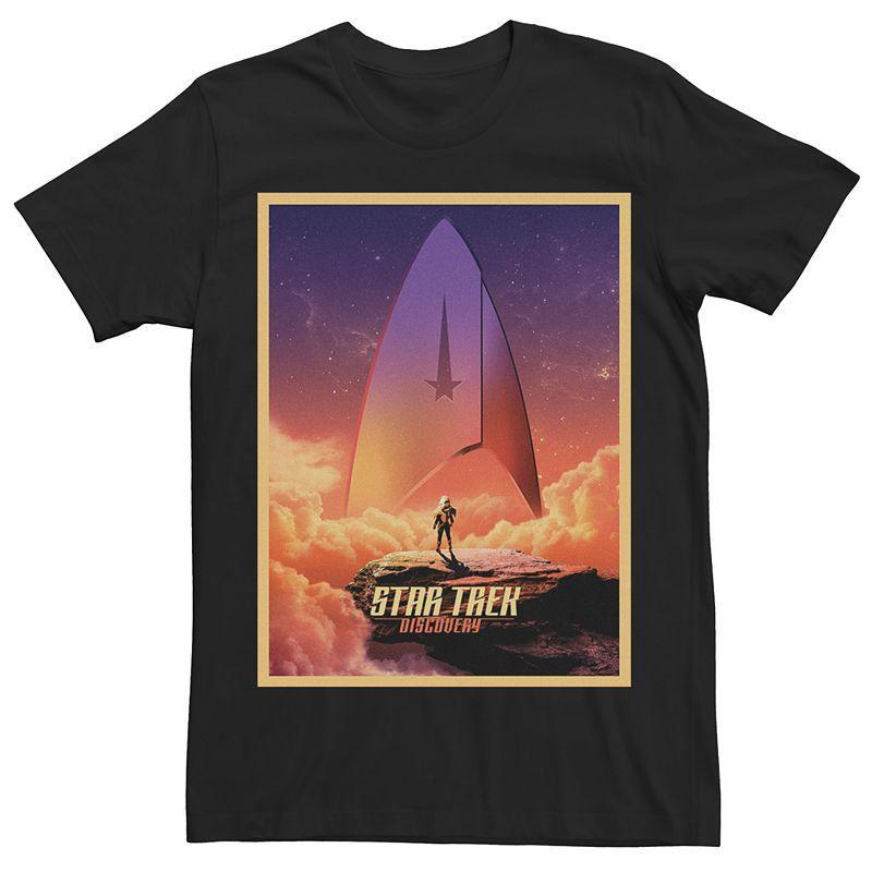 Star Trek Mens Discovery Starfleet Space Poster Short Sleeve T-Shirt Product Image