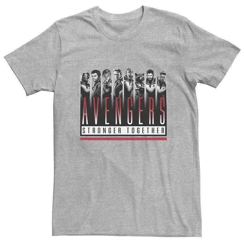 Big & Tall Marvel Avengers Endgame Stronger Together Team Group Shot Tee, Mens, Size: 3XL, Med Grey Product Image