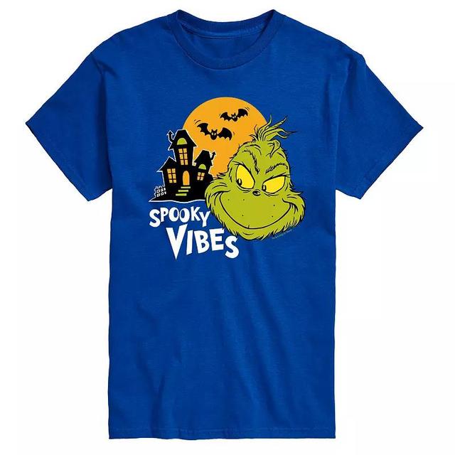 Mens Dr. Seuss Grinch Spooky Vibes Graphic Tee Blue Product Image