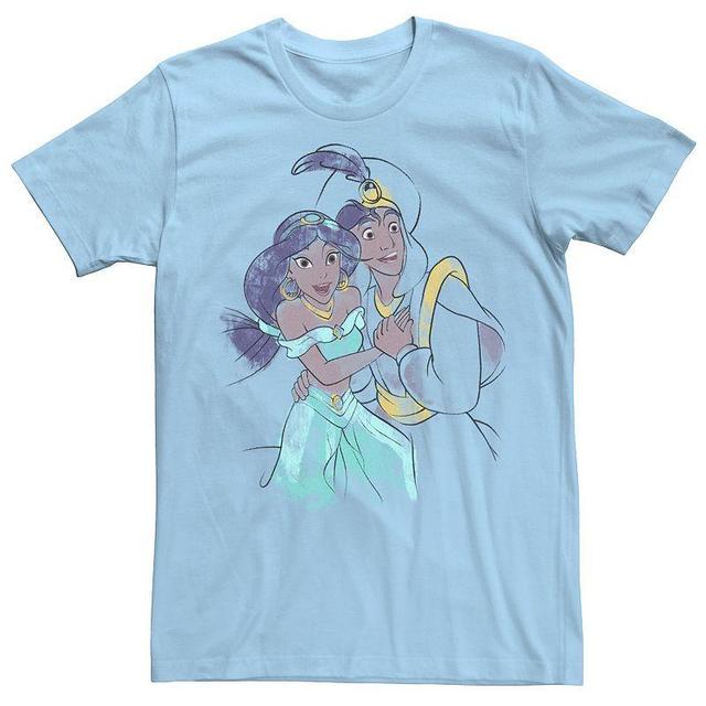 Disneys Aladdin & Jasmine Watercolor Portrait Mens Tee Product Image