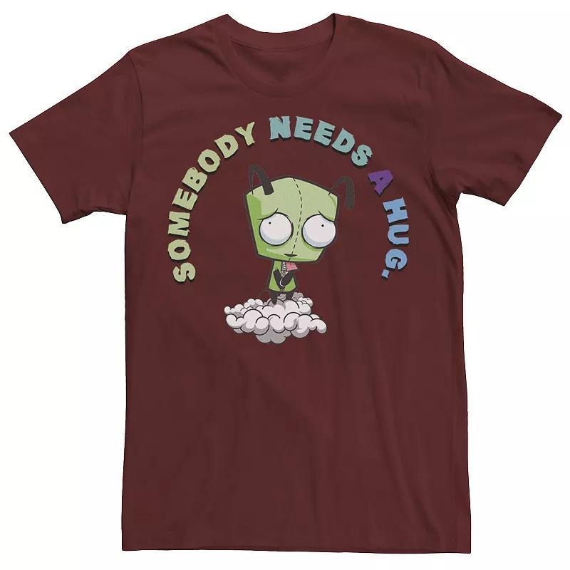 Mens Nickelodeon Invader Zim Gir Somebody Needs A Hug Sad Portrait Graphic Tee Product Image