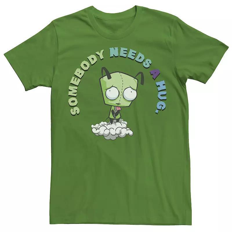 Mens Nickelodeon Invader Zim Gir Somebody Needs A Hug Sad Portrait Graphic Tee Product Image