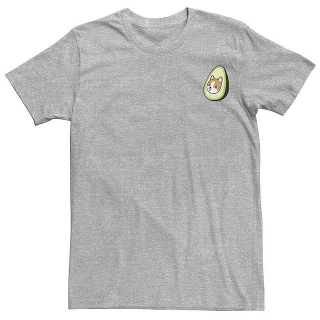 Mens Corgi Avodoggo Left Chest Pocket Graphic Tee Grey Product Image