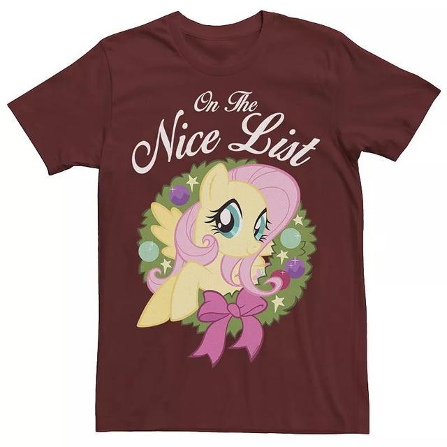 Mens My Little Pony Christmas On The Nice List Tee Red Product Image