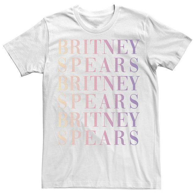 Big & Tall Britney Spears Gradient Stack Text Tee, Mens Product Image