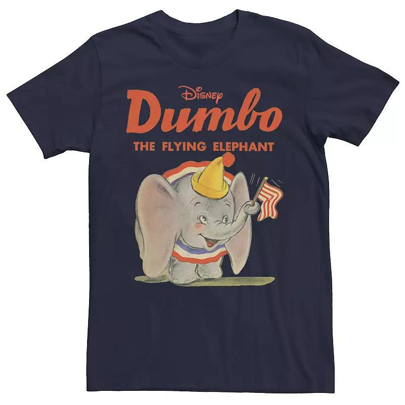 Disneys Dumbo Mens The Flying Elephant Classic Portrait Tee Blue Product Image