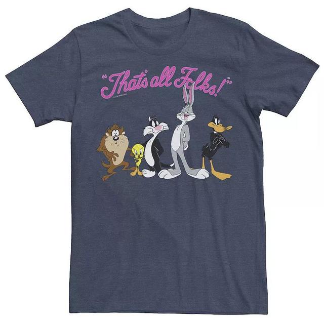 Mens Looney Tunes Thats All Folks Group Graphic Tee Product Image