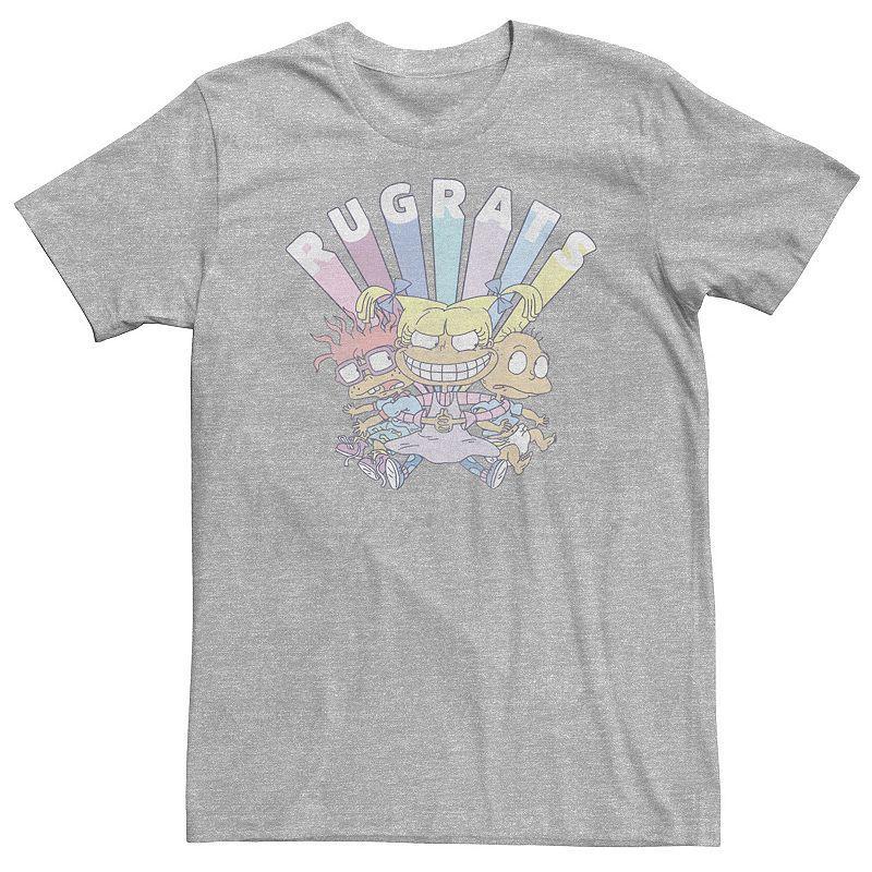 Big & Tall Nickelodeon Rugrats Group Shot Faded Logo Tee, Mens Athletic Grey Product Image