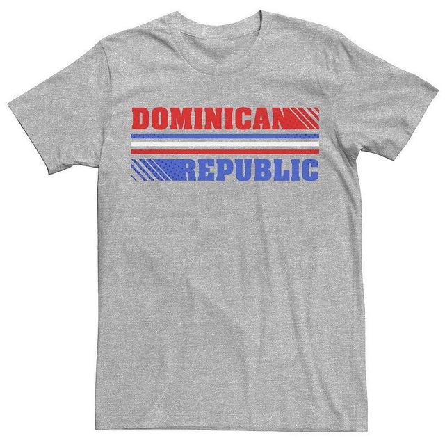 Mens Gonzales Dominican Republic Text Overlay Tee Athletic Grey Product Image