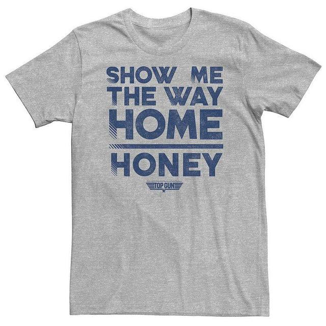 Big & Tall Top Gun Show Me The Way Home Honey Tee, Mens Athletic Grey Product Image