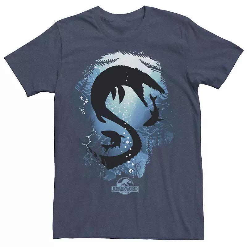 Mens Jurassic World Megalodon Silhouette Tee Blue Product Image