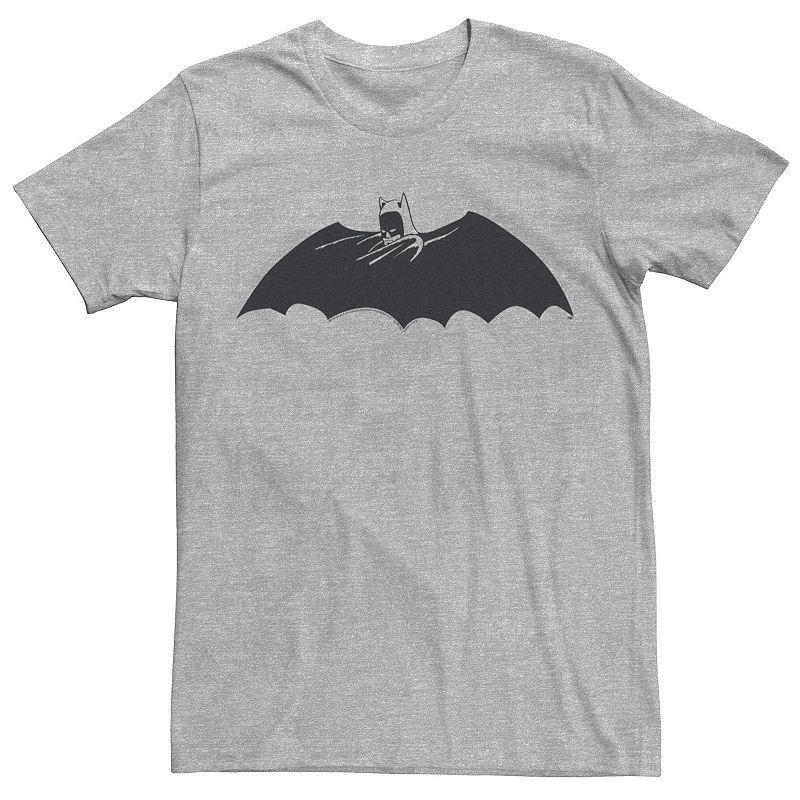 Mens DC Comics Batman Side Portrait Logo Tee Athletic Grey Product Image