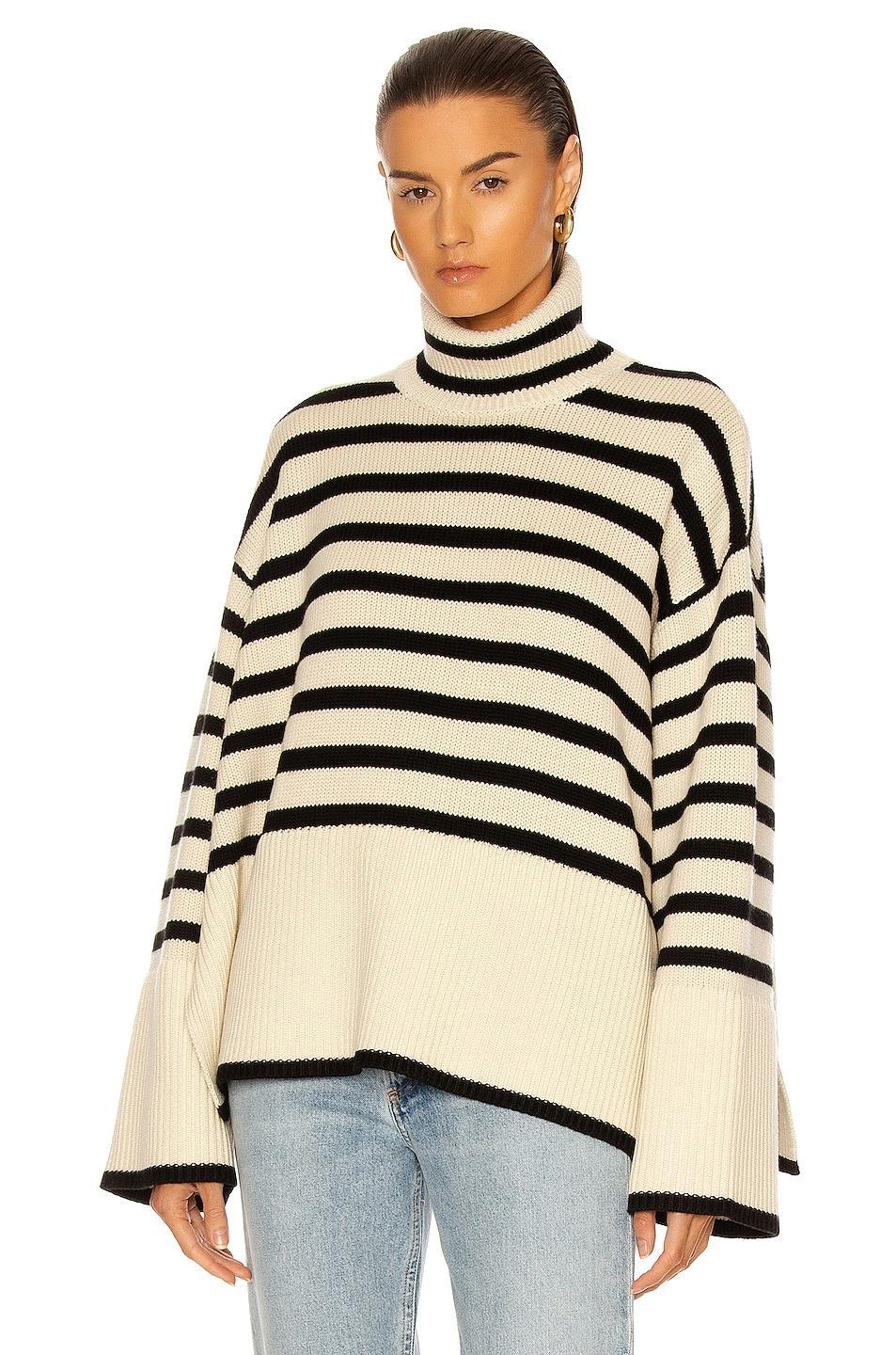 Totme Stripe Wool Blend Turtleneck Sweater Product Image