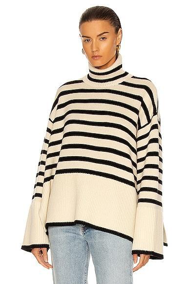 Signature Stripe Wool Turtleneck Product Image