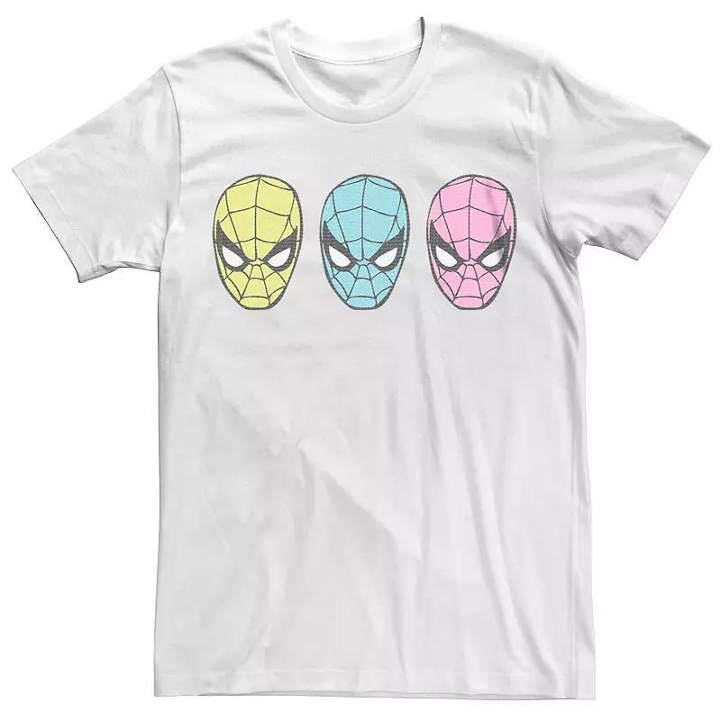 Mens Spiderman Vintage Pop Faces Graphic Tee Product Image