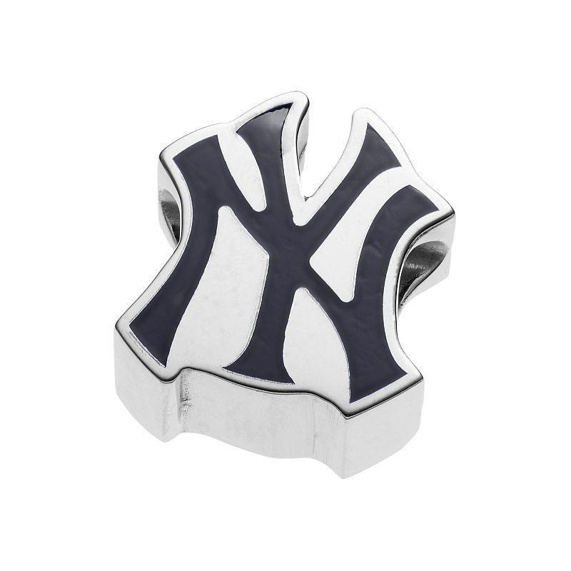 LogoArtSterling Silver New York Yankees Bead, Womens, Multicolor Product Image