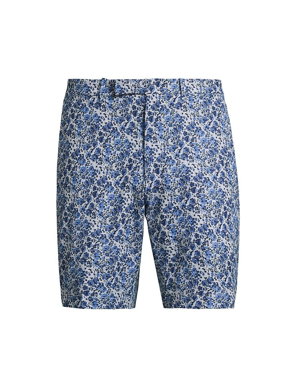 Mens Floral Flat-Front Shorts Product Image