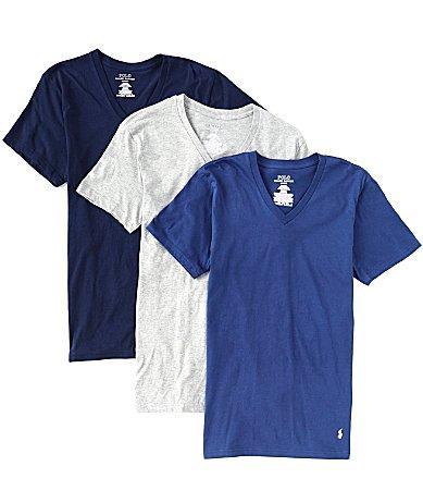 Classic Fit Cotton Wicking V-Neck T-Shirt 3-Pack Product Image