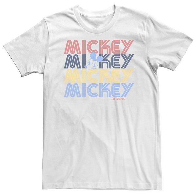 Disneys Mickey Mouse Big & Tall Word Stack Tee, Mens Product Image