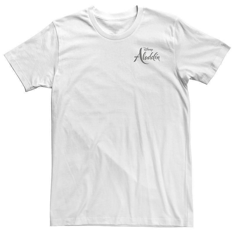 Big & Tall Disney Aladdin Live Action Movie Logo Pocket Tee, Mens White Product Image