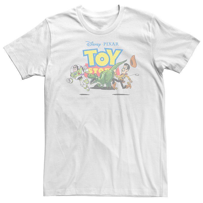 Big & Tall Disney / Pixar Toy Story Rex Buzz Woody Vintage Run Tee, Mens Product Image