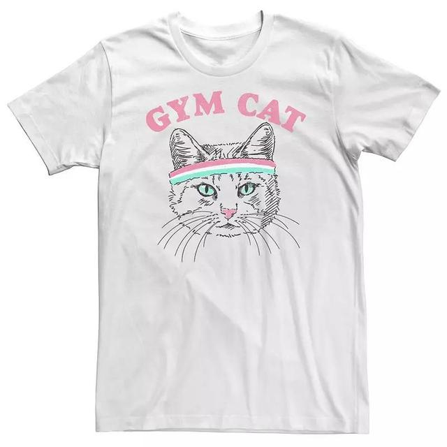 Big & Tall Gym Cat Outline With Headband Tee, Mens Product Image