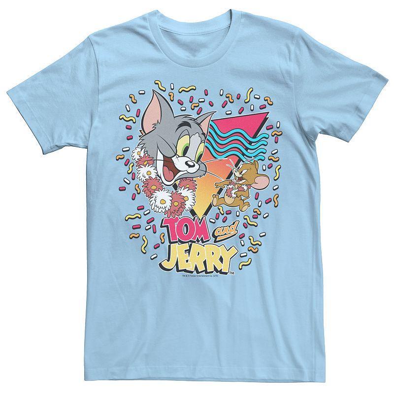 Mens Tom And Jerry Tropical 90s Confetti Portrait Tee Product Image