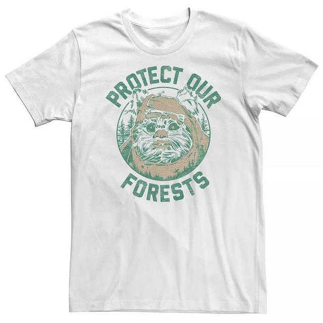 Big & Tall Star Wars Ewok Protect Our Forests Transparent Earth Day Tee, Mens Product Image