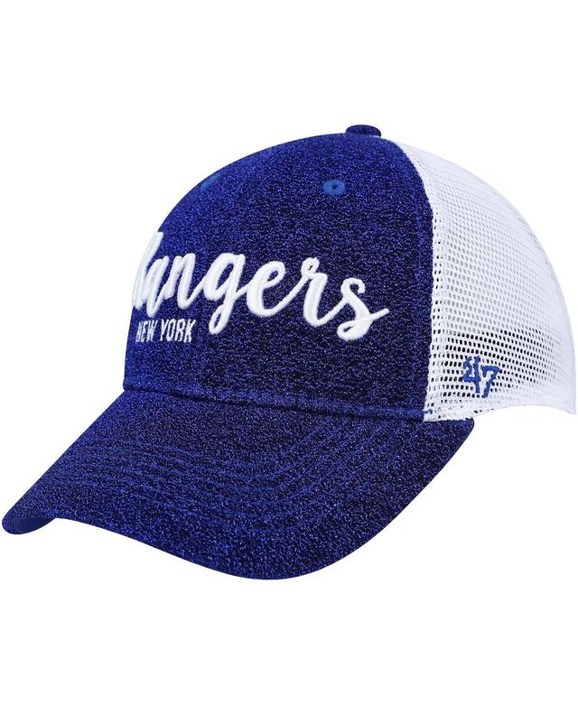 Womens 47 Blue/White New York Rangers Encore MVP Trucker Snapback Hat Product Image