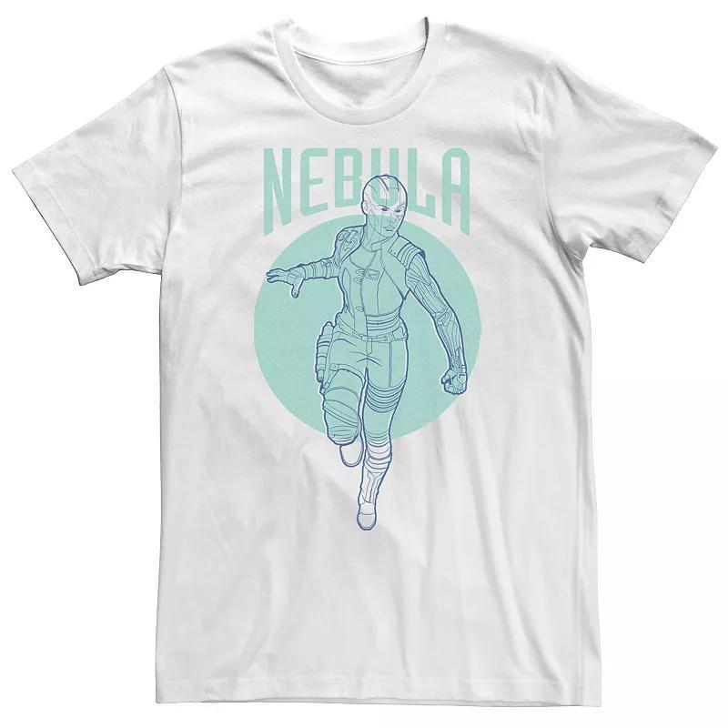 Big & Tall Marvel Avengers Endgame Nebula Outline Poster Tee, Mens Athletic Grey Product Image