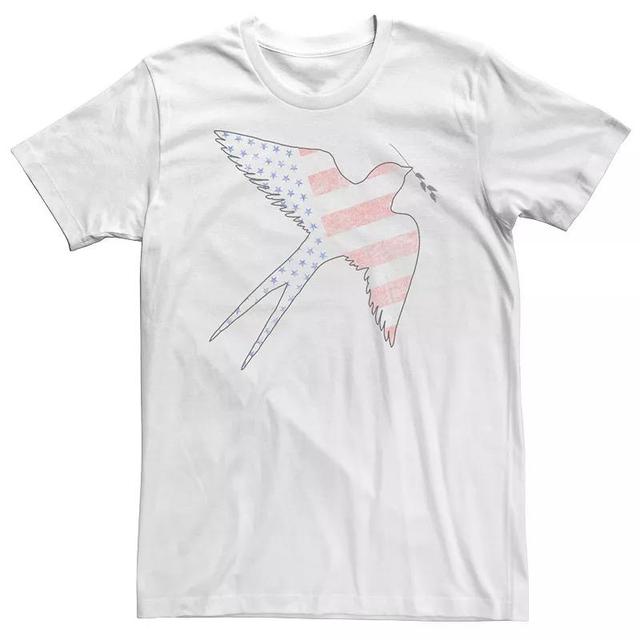 Big & Tall Americana Sparrow and American Flag Silhouette Tee, Mens Product Image