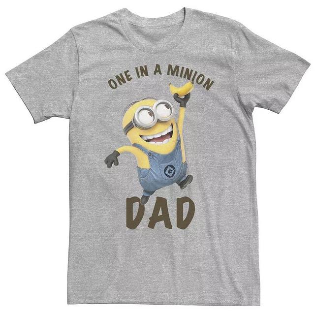 Big & Tall Despicable Me Minions One In A Minion Dad Tee, Mens Athletic Grey Product Image