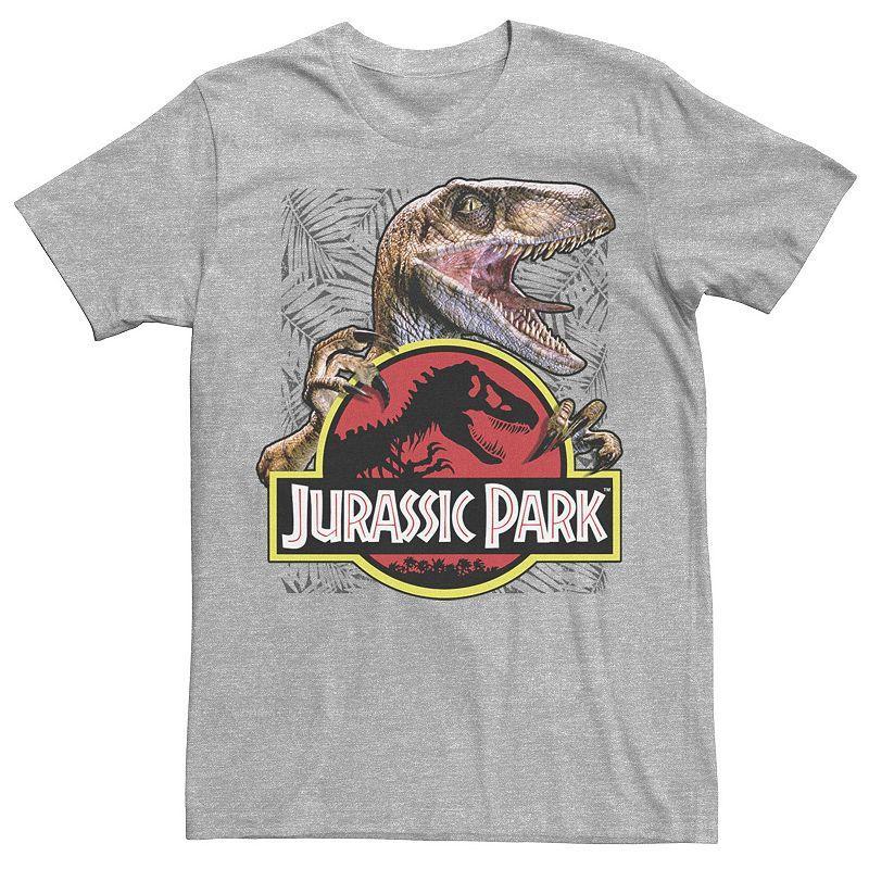 Mens Jurassic Park Raptor Holding Colored Logo Tee Product Image