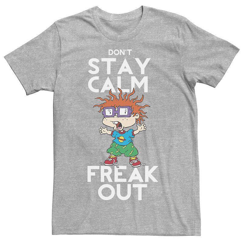 Mens Nickelodeon Rugrats Chuckie Dont Stay Calm Freak Out Graphic Tee Grey Product Image