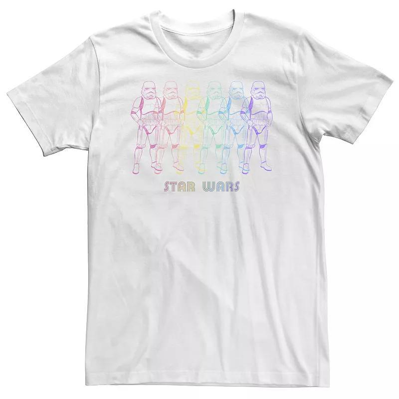 Big & Tall Star Wars Pride Rainbow Stormtroopers Line Up Tee, Mens Product Image