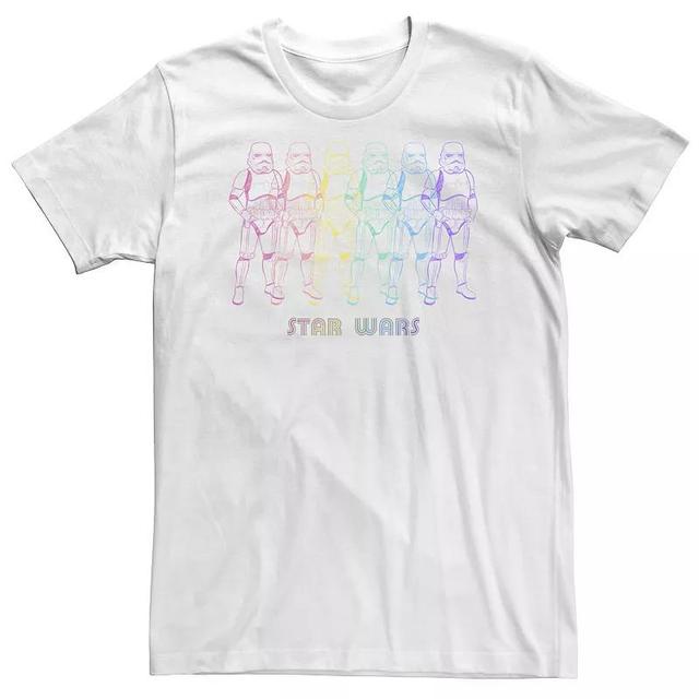 Big & Tall Star Wars Pride Rainbow Stormtroopers Line Up Tee, Mens Product Image