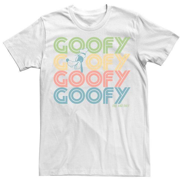 Disneys Goofy Head Portrait Name Stack Mens Tee Product Image