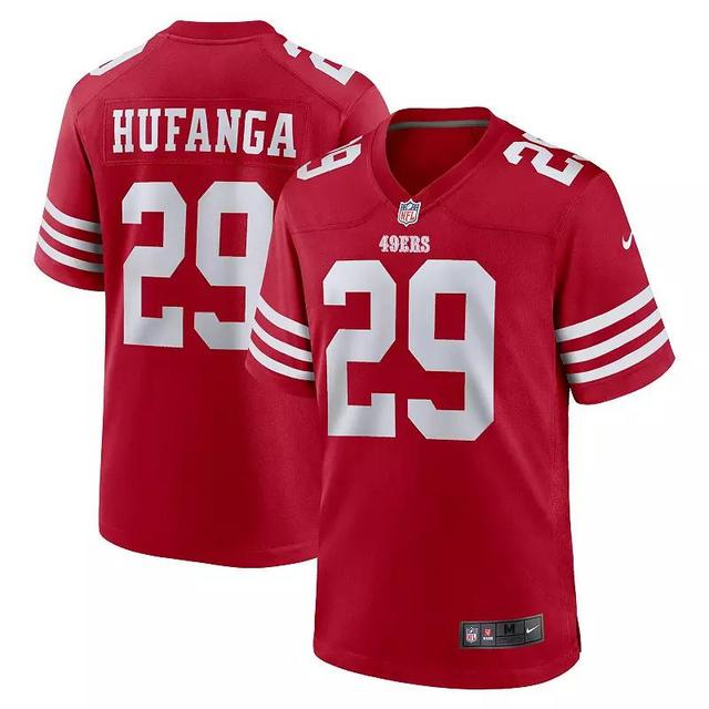 Mens Nike Talanoa Hufanga Scarlet San Francisco 49ers Game Player Jersey Product Image