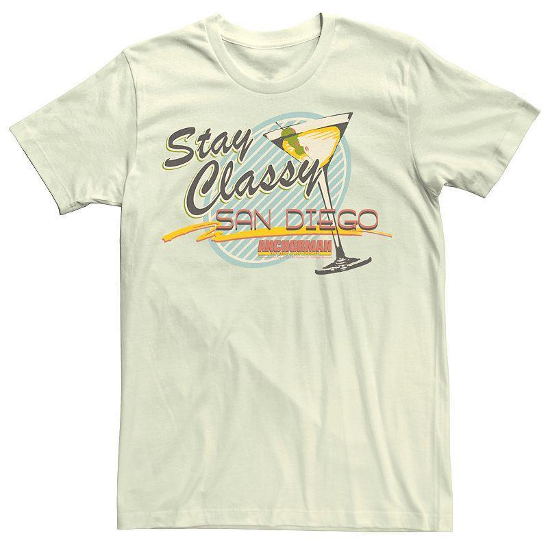 Mens Anchorman Stay Classy San Diego Martini Glass Tee Product Image