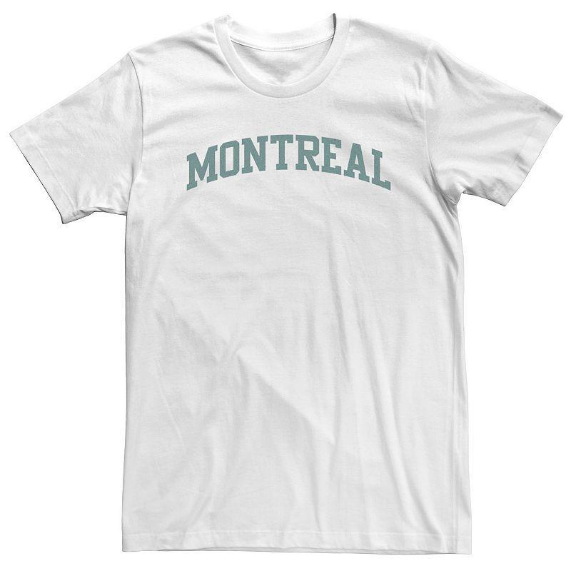 Big & Tall Trendy Montreal Simple Collegiate Text Graphic Tee, Mens Product Image