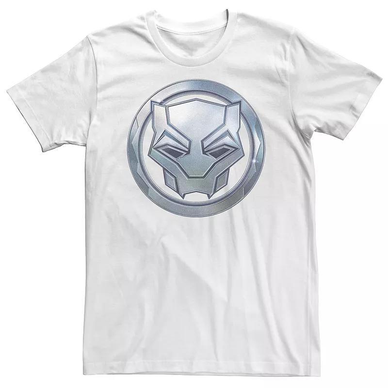 Mens Marvel Wakanda Forever Metallic Black Panther Icon Tee Product Image