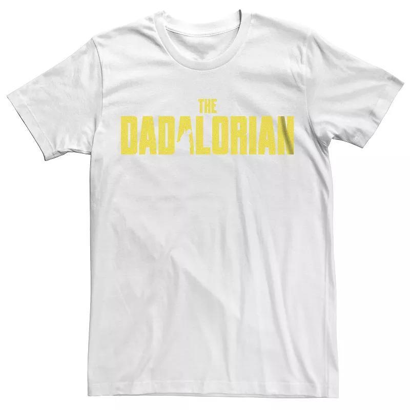 Mens Star Wars The Mandalorian Dadalorian Yellow Logo Graphic Tee Product Image