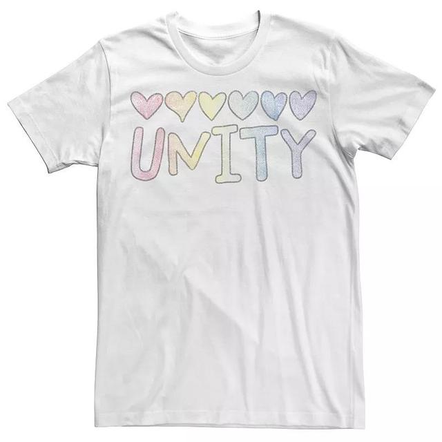 Mens Unity Rainbow Love Pride Text Tee Product Image