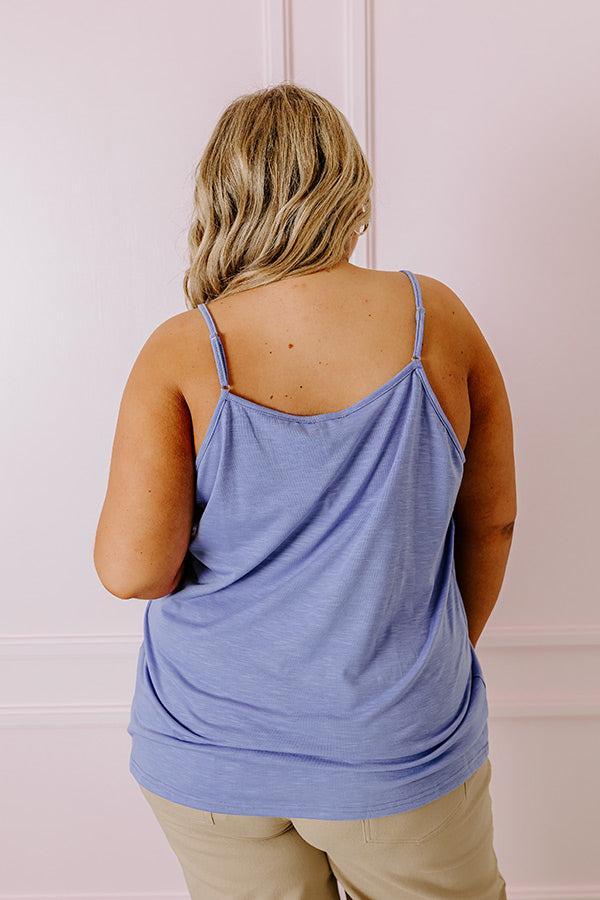 Beachy Bonding Shift Tank In Periwinkle Curves Product Image