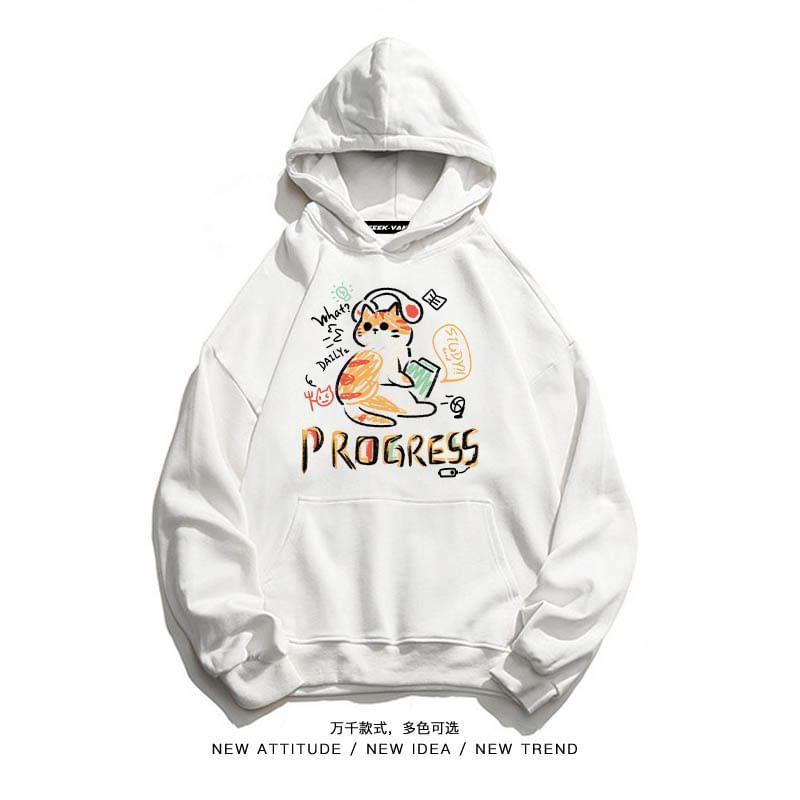 Chinese Character Print Hoodie Product Image