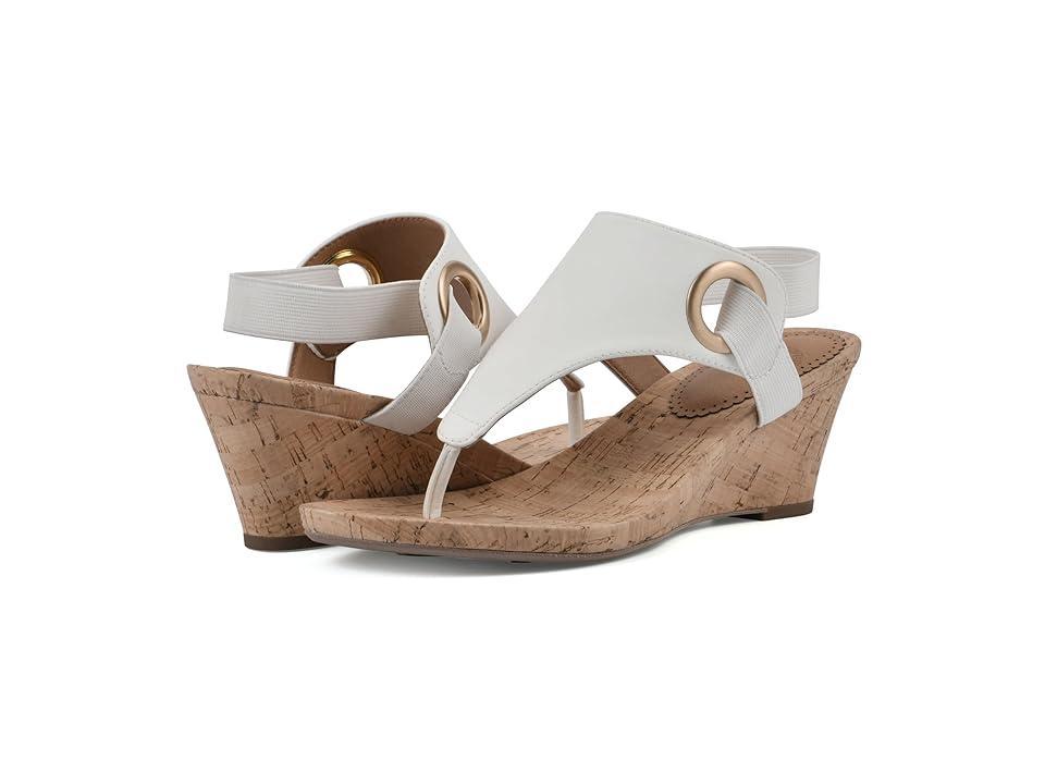 White Mountain Womens Aida Thong Wedge Sandals Product Image