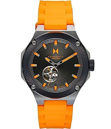 MVMT Mens Raptor Automatic Orange Silicone Strap Watch Product Image