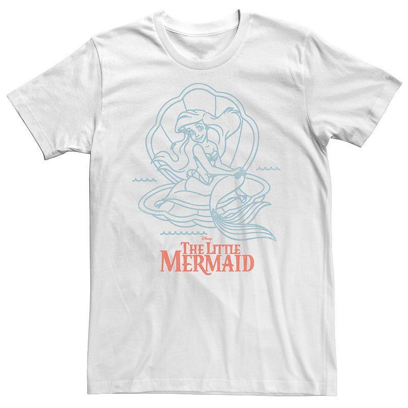 Mens Disneys The Little Mermaid Ariel Line Art Portrait Tee Product Image