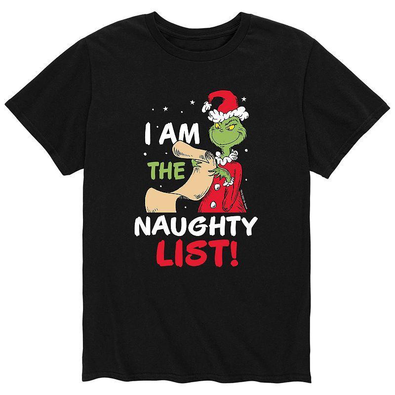 Airwaves Mens Dr. Seuss The Grinch Naughty List Graphic T-shirt Product Image