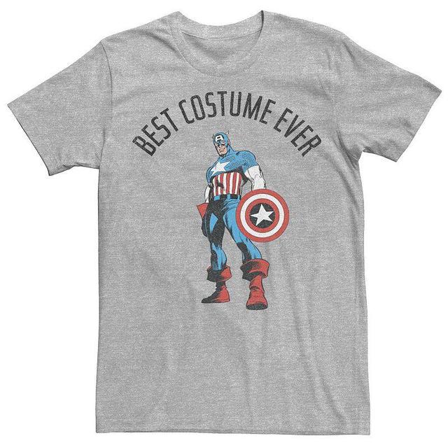 Mens Marvel Captain America Best Costume Ever Tee Athletic Grey Product Image